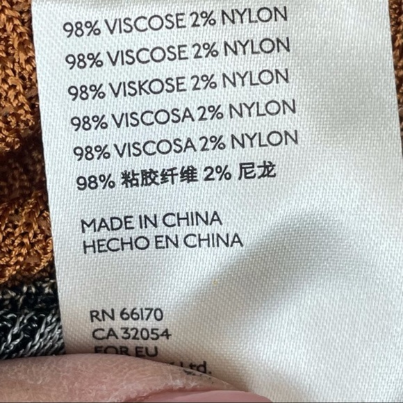 Free People Pluto Faux Wrap Multicolor Long Sleeve Ribbed Top Size Small NWT - Picture 9 of 12